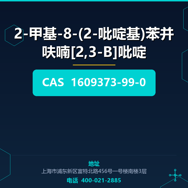 2-甲基-8-(2-吡啶基)苯并呋喃[2,3-B]吡啶 1609373-99-0
