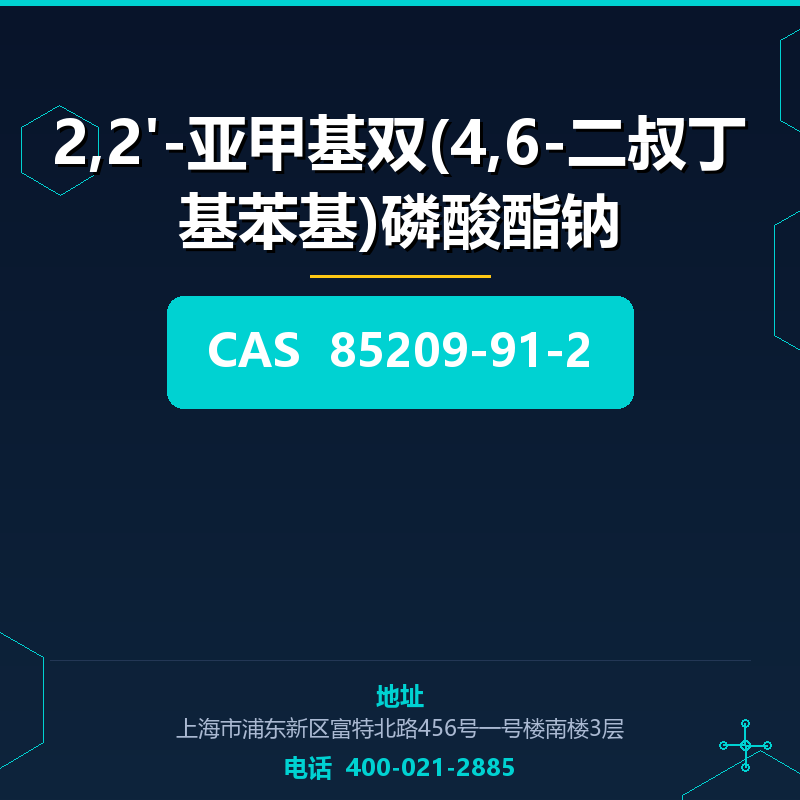 2,2'-亚甲基双(4,6-二叔丁基苯基)磷酸酯钠 85209-91-2