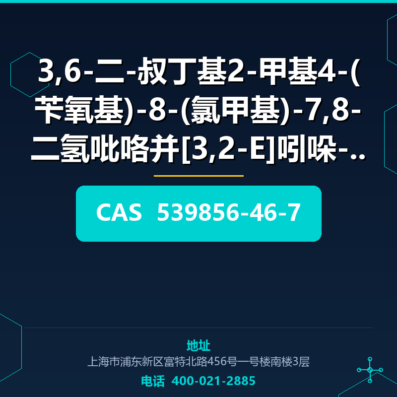 3,6-二-叔丁基2-甲基4-(苄氧基)-8-(氯甲基)-7,8-二氢吡咯并[3,2-E]吲哚-2, (539856-4 539856-46-7