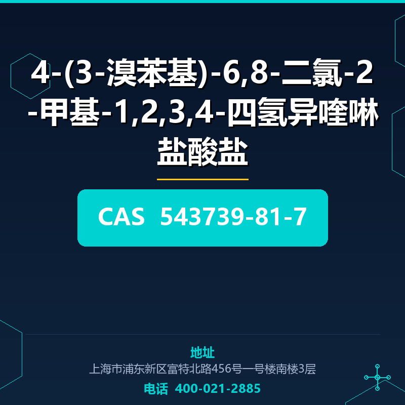 4-(3-溴苯基)-6,8-二氯-2-甲基-1,2,3,4-四氢异喹啉盐酸盐