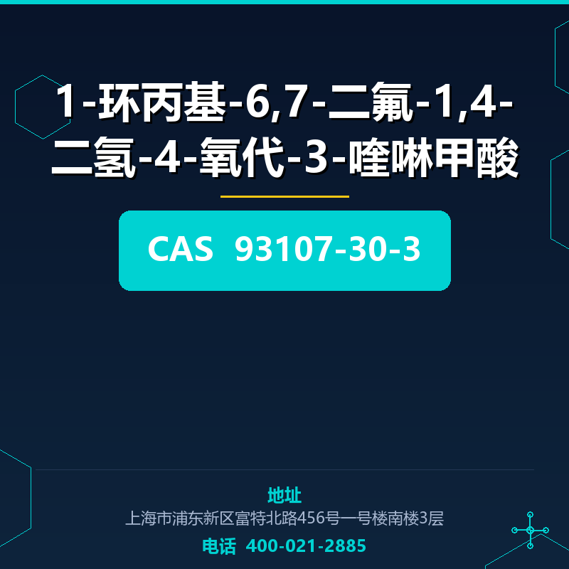 1-环丙基-6,7-二氟-1,4-二氢-4-氧代-3-喹啉甲酸 93107-30-3