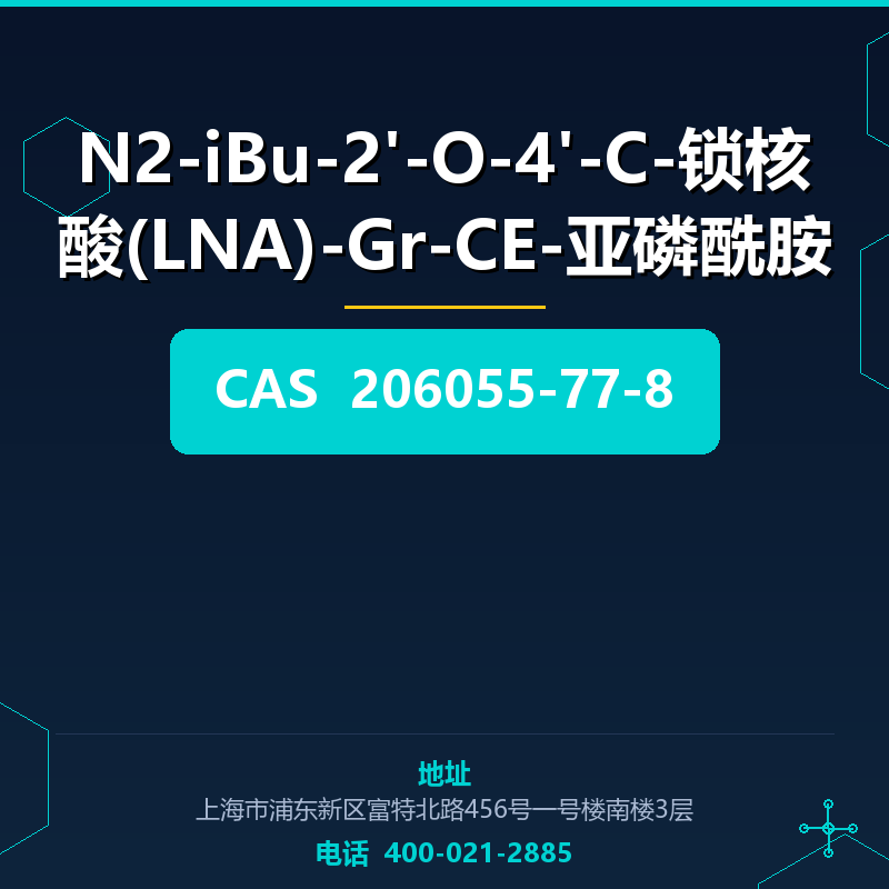 N2-iBu-2'-O-4'-C-锁核酸(LNA)-Gr-CE-亚磷酰胺 206055-77-8