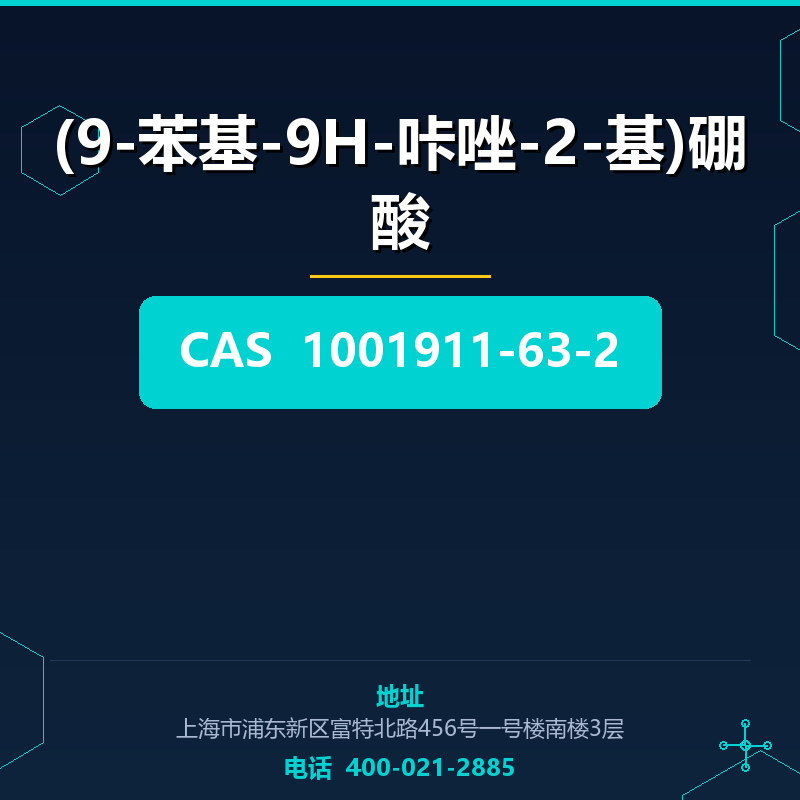 (9-苯基-9H-咔唑-2-基)硼酸 1001911-63-2