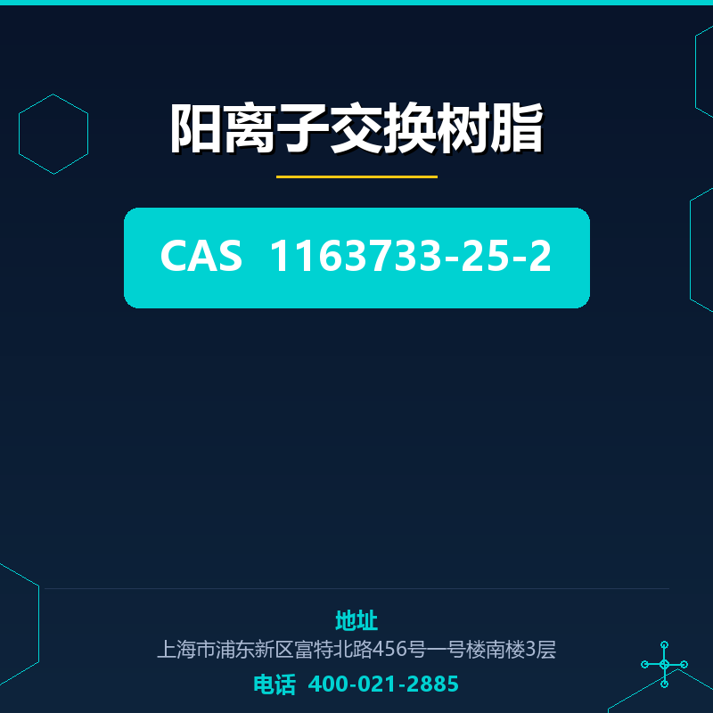 阳离子交换树脂 1163733-25-2