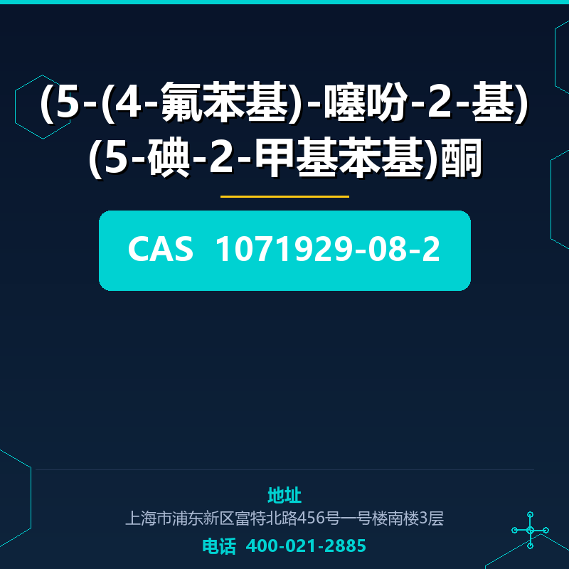 (5-(4-氟苯基)-噻吩-2-基)(5-碘-2-甲基苯基)酮 1071929-08-2