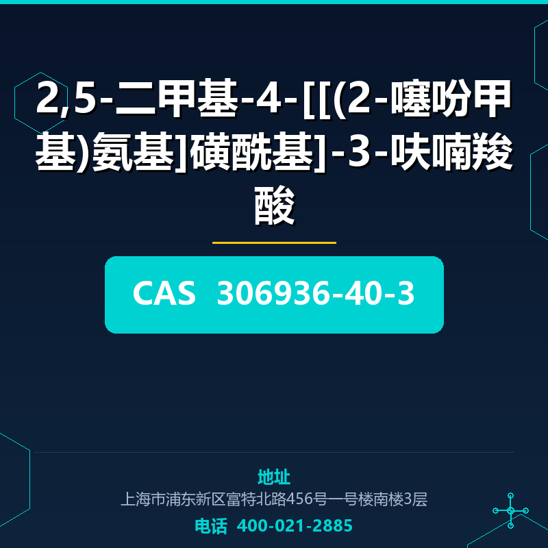 2,5-二甲基-4-[[(2-噻吩甲基)氨基]磺酰基]-3-呋喃羧酸 306936-40-3