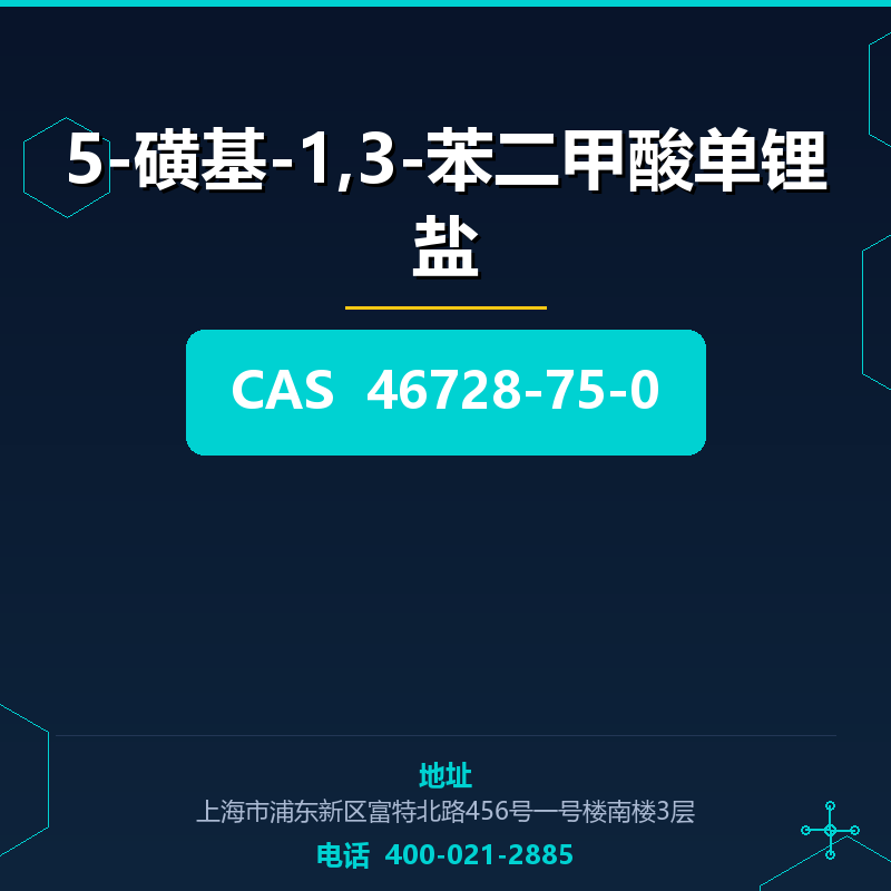 5-磺基-1,3-苯二甲酸单锂盐 46728-75-0